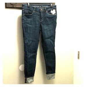 Dark wash denim jeans